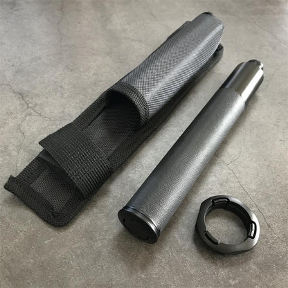 Three retracted batons side by side showing size progression