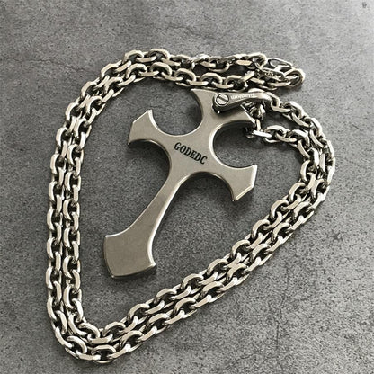 GODEDC Titanium Cross Knuckle Self Defense Necklace Decoration