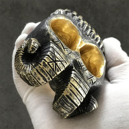 Fashion Skull Knuckle Duster Ram Horn Decorations