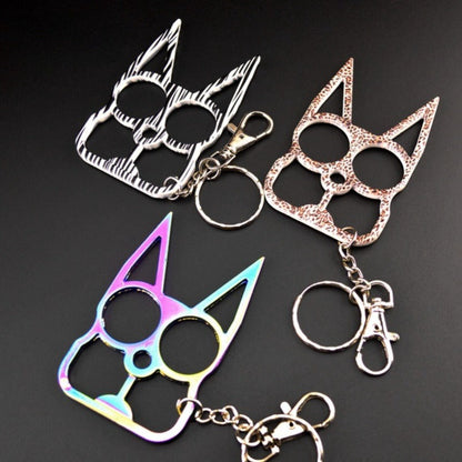 Keychain Cat Knuckle Duster EDC Self-defense Decoration