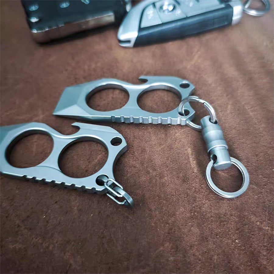 Lightweight Titanium Alloy Crowbar Bottle Opener EDC Tool