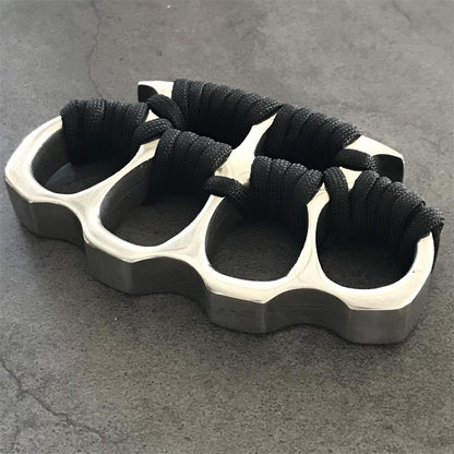 Steel Knuckle Duster Big Finger Hole Broken Window EDC Tool