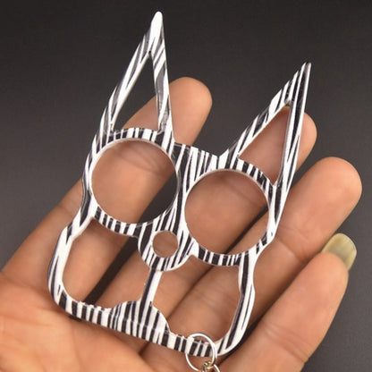 Keychain Cat Knuckle Duster EDC Self-defense Decoration