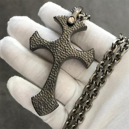 Handmade TC21 Titanium Cross Pendant Necklace