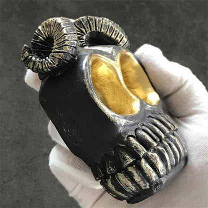 Fashion Skull Knuckle Duster Ram Horn Decorations