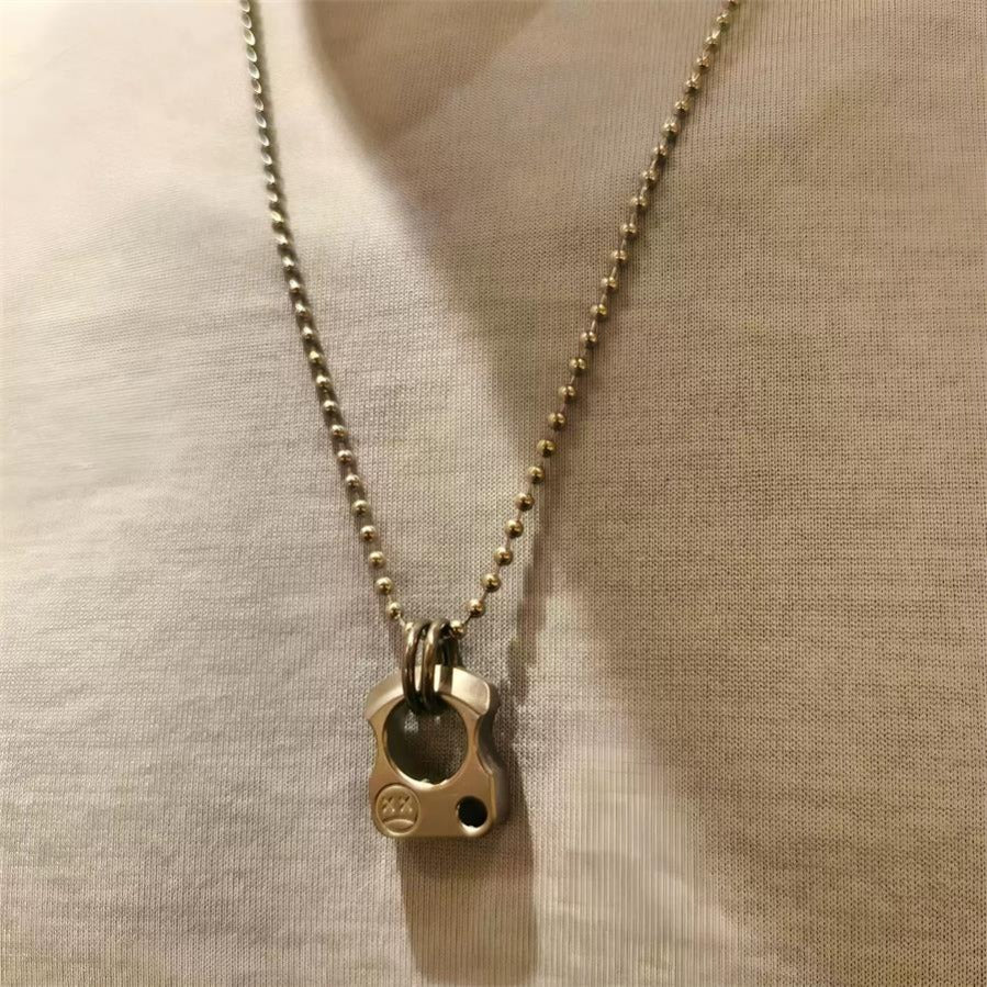 Small Size Titanium Knuckle Duster Pendant Decorations