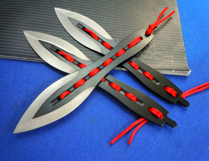 Red Silk Ribbon Darts Outdoor Hunting Defense Knife EDC Tool