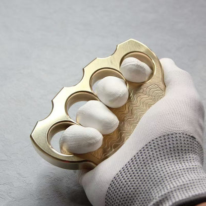 Wave Brass Knuckle Duster Self-Defense EDC Tool