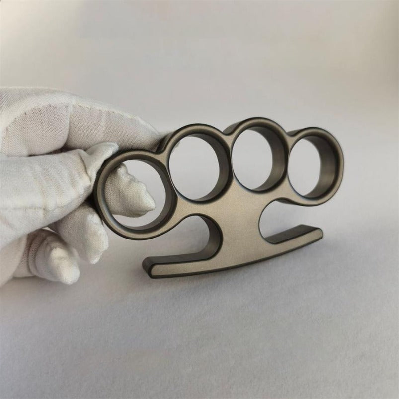 Solid TC21 Titanium Knuckle Duster Broken Window Self-defence EDC Tool