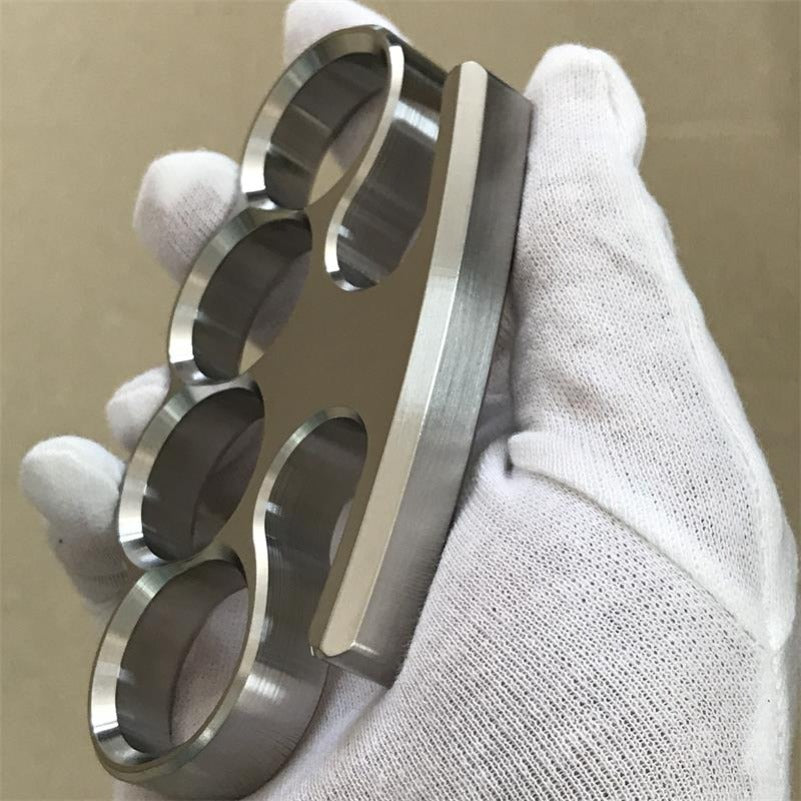 Solid Steel Knuckle Duster Broken Window Self-defense EDC Tool
