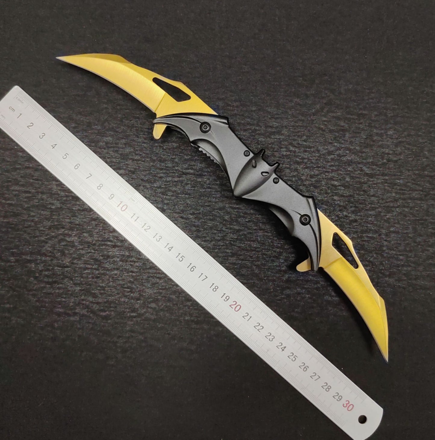 Bat Knife Double Blade Folding Knife Outdoor Camping Defense Hunting Pocket Knives