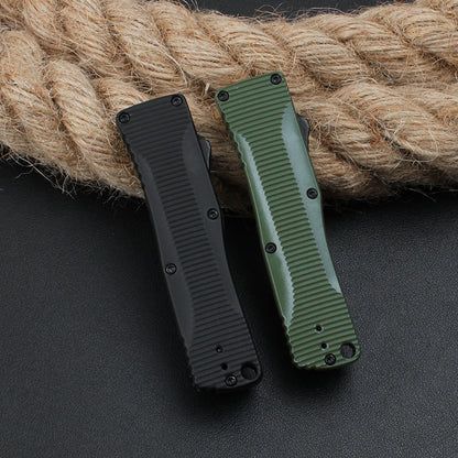 BM 4850 Mini Knife Zinc Aluminum Handle Stonewashed Blade Outdoor Pocket Knives