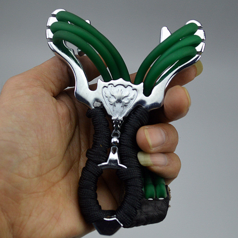 Wolverine Slingshot puissant ruban en cuir trois cartes fronde en métal équipement multi-usage de sauvetage