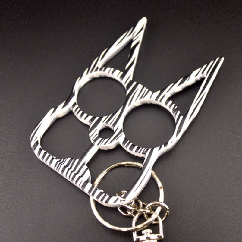 Keychain Cat Knuckle Duster EDC Self-defense Decoration