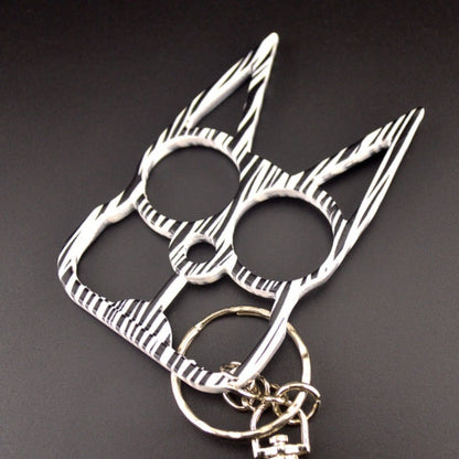 Keychain Cat Knuckle Duster EDC Self-defense Decoration