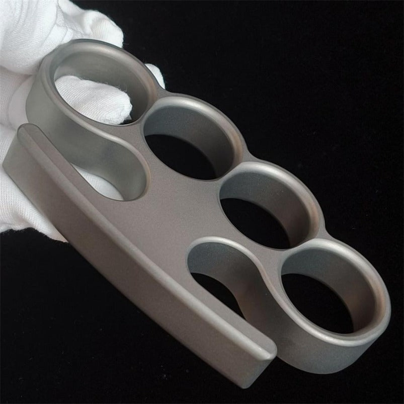 Solid TC21 Titanium Knuckle Duster Broken Window Self-defence EDC Tool