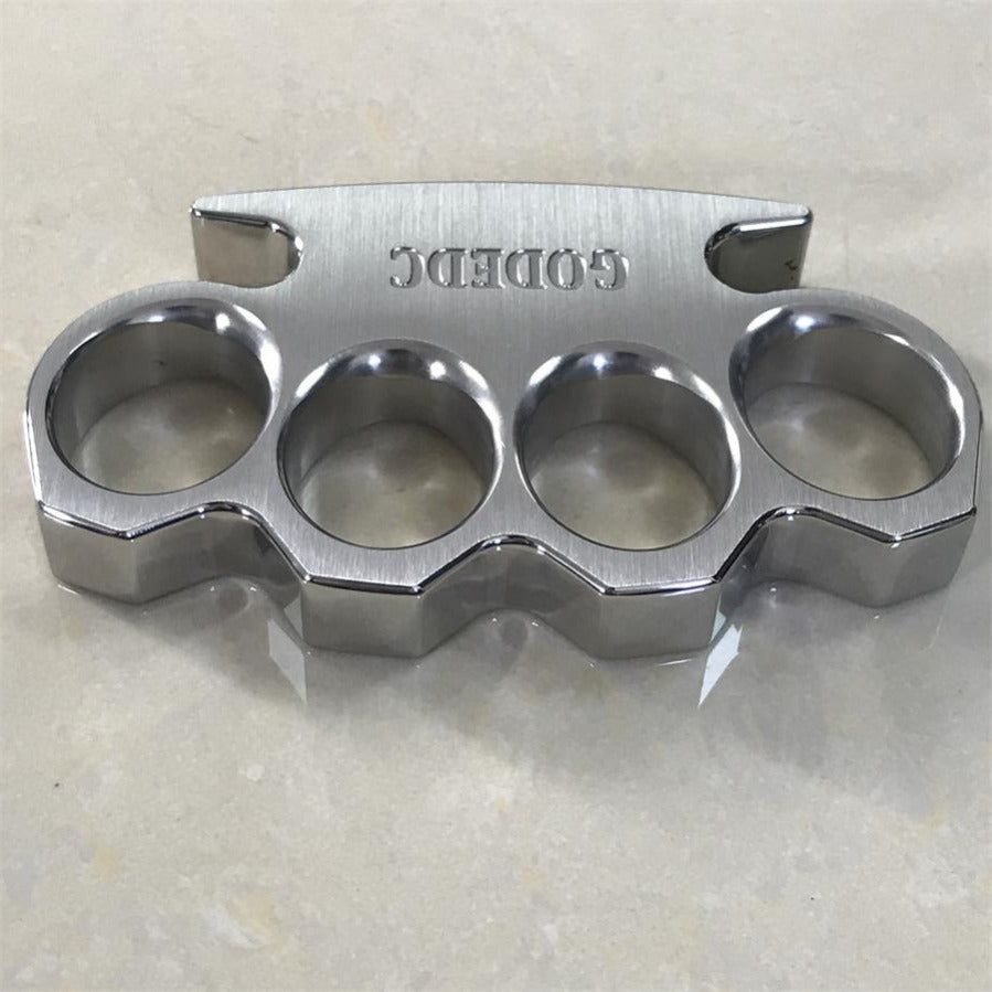 GODEDC Brushed and Mirror Polished Craft Steel Knuckle Duster