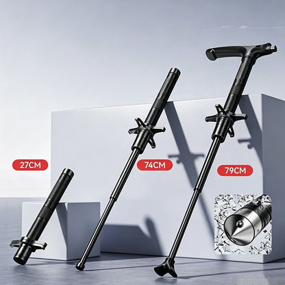 Portable Multifunctional Hiking Expandable Baton Self-defense Baton Trekking Pole folding hiking Mountaineering sticks