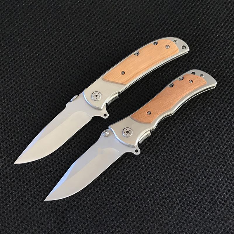 Folding Knife 339 338 337 Wooden Handle Portable Self-defense Pocket Knives