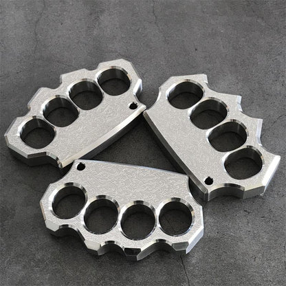 Engraved Pattern Knuckle Duster Sturdy Steel EDC Tool