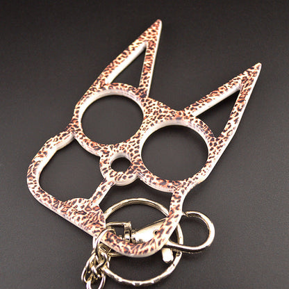 Keychain Cat Knuckle Duster EDC Self-defense Decoration