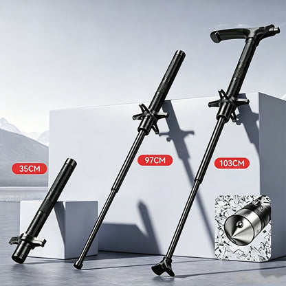 Portable Multifunctional Hiking Expandable Baton Self-defense Baton Trekking Pole folding hiking Mountaineering sticks