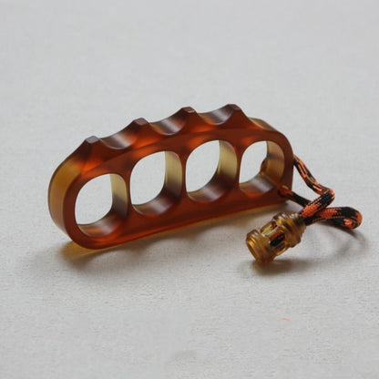 Large Amber Pea Knuckle Duster Defense Window Breaking EDC Tool