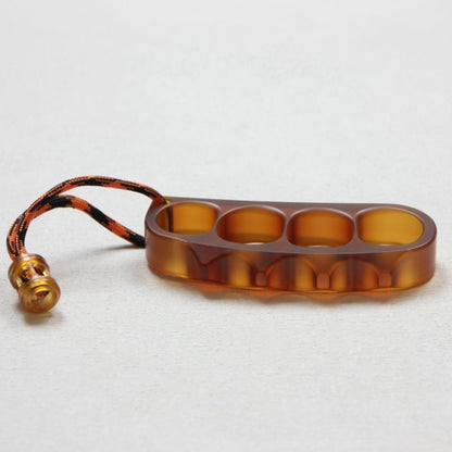 Large Amber Pea Knuckle Duster Defense Window Breaking EDC Tool