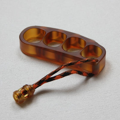 Large Amber Pea Knuckle Duster Defense Window Breaking EDC Tool