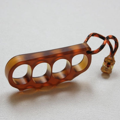 Large Amber Pea Knuckle Duster Defense Window Breaking EDC Tool