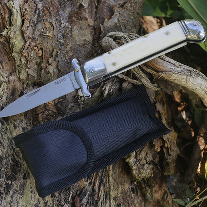 Beef Bone Handle Folding Knife Camping Portable Tactical Knives