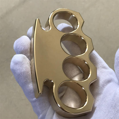 Solid Brass Knuckle Duster Finger Buckle Self-defense Broken Window EDC Tool Boxing Training Combat Gear