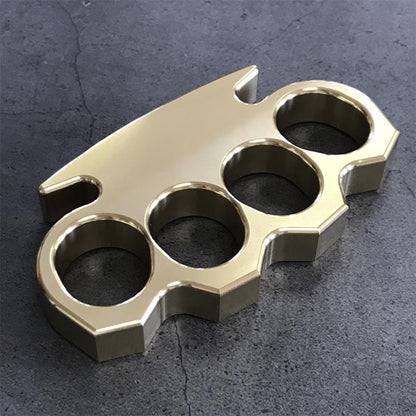 Solid Brass Knuckle Duster Finger Buckle Self-defense Broken Window EDC Tool Boxing Training Combat Gear