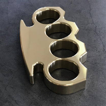 Solid Brass Knuckle Duster Finger Buckle Self-defense Broken Window EDC Tool Boxing Training Combat Gear