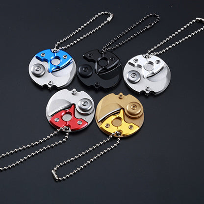 Mini Coin Knife Keychain Pendant EDC Defense