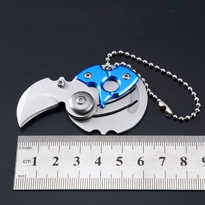 Mini Coin Knife Keychain Pendant EDC Defense