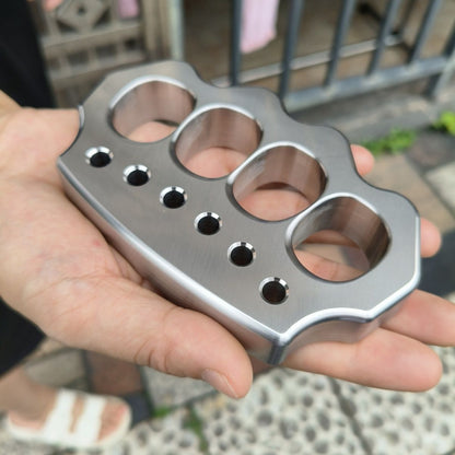 Solid Steel Knuckle Duster Boxing Broken Window Defense Tool