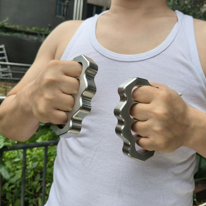 Solid Steel Knuckle Duster Boxing Broken Window Defense Tool