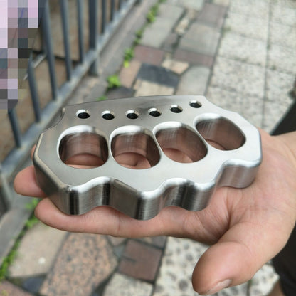 Solid Steel Knuckle Duster Boxing Broken Window Defense Tool