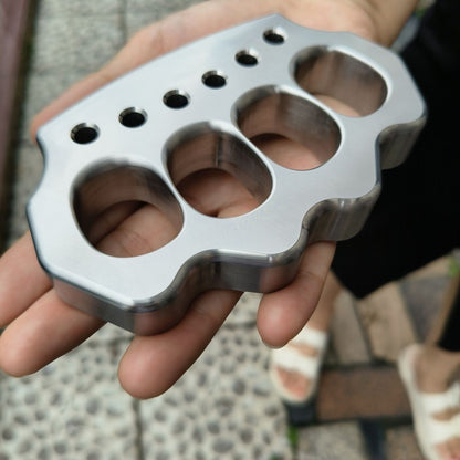 Solid Steel Knuckle Duster Boxing Broken Window Defense Tool