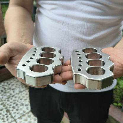 Solid Steel Knuckle Duster Boxing Broken Window Defense Tool