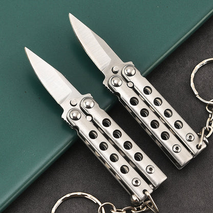 Mini Folding Training Knife Uncut Keychain Knives