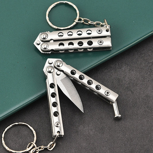 Mini Folding Training Knife Uncut Keychain Knives