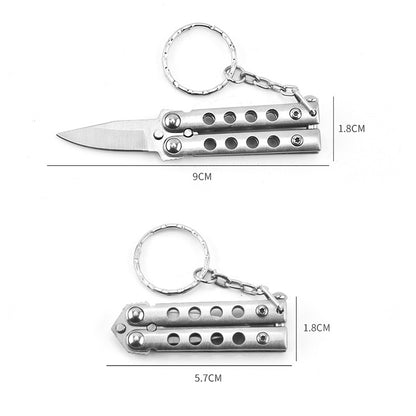 Mini Folding Training Knife Uncut Keychain Knives