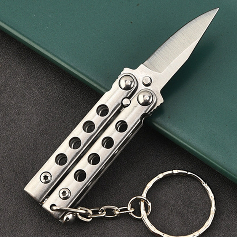 Mini Folding Training Knife Uncut Keychain Knives