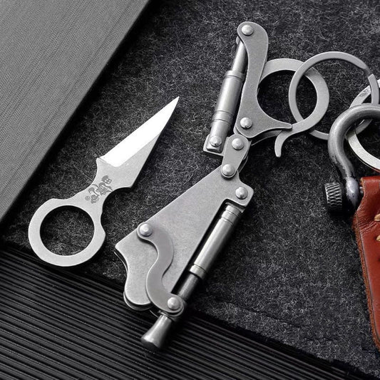 High Rebound Fun Pocket Knife Keychain Self-defense EDC Tool