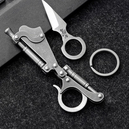 High Rebound Fun Pocket Knife Keychain Self-defense EDC Tool