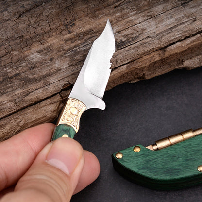 Self-elastic Sheath Mini Straight Knife Keychain Portable Pocket Knives