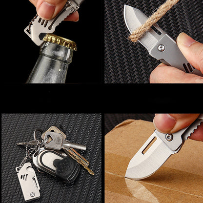 Mini Folding Knife Keychain Pendant Bottle Opener Knives