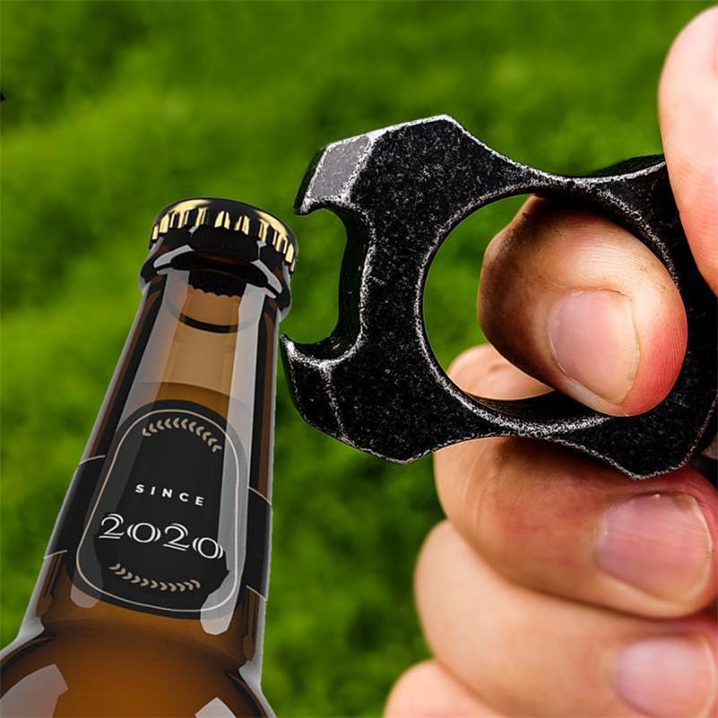 Multifunctional Bottle Opening Knuckle Duster Broken Window Protective Gear